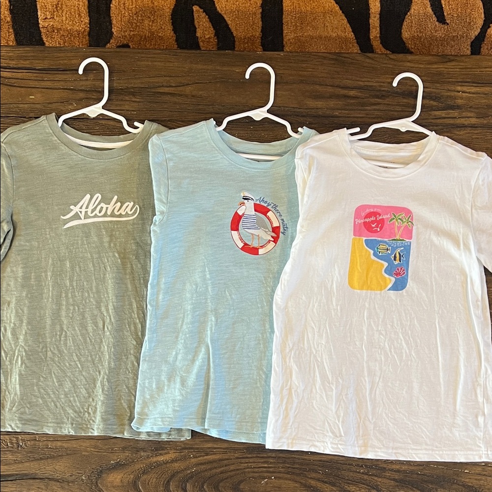 Lot of THREE size 8 Janie and Jack boys tee shirts